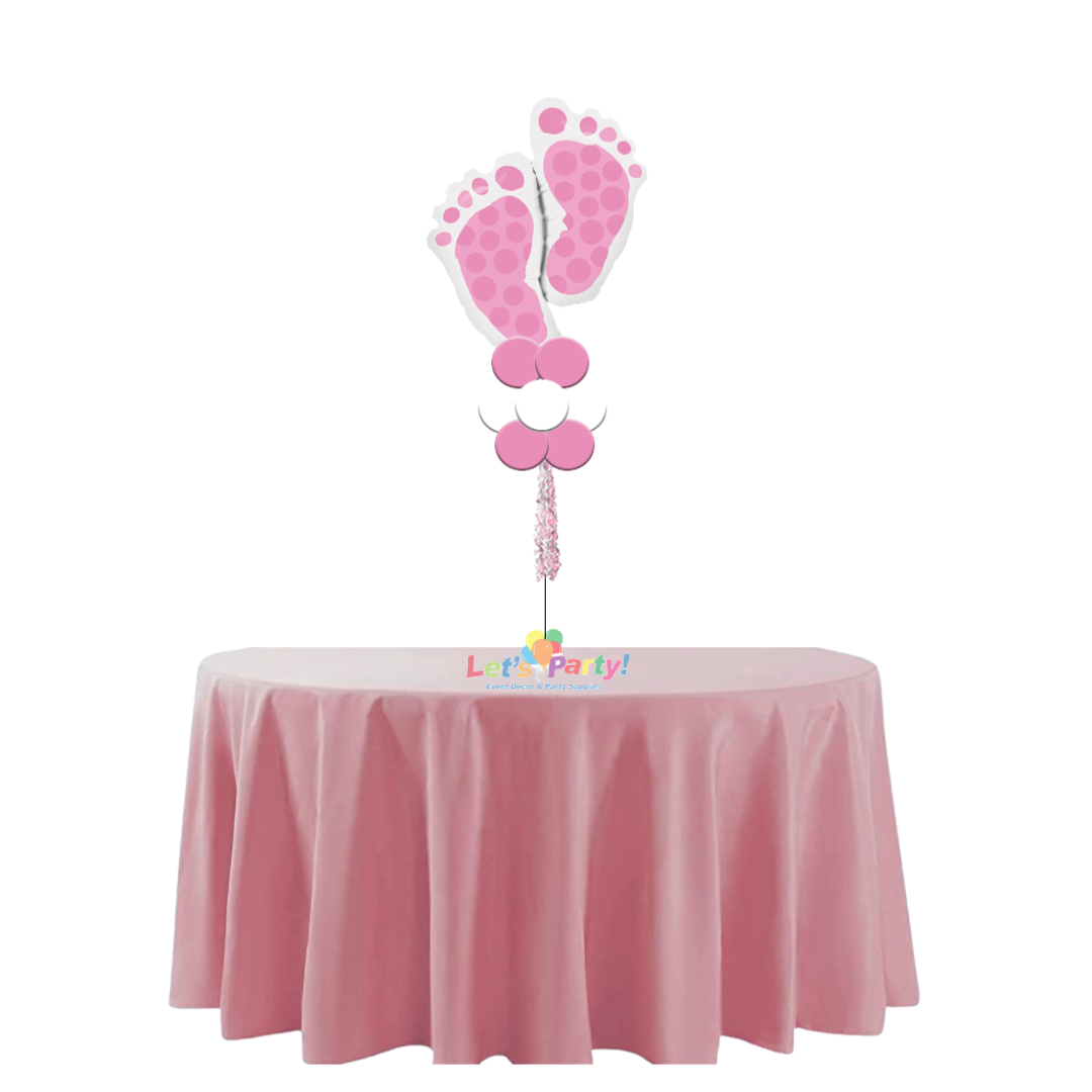 Baby Girl Feet - Table Centerpiece