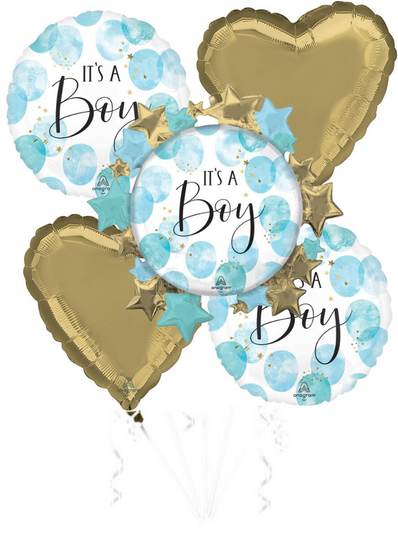 Baby Boy Blue Watercolor Bouquet