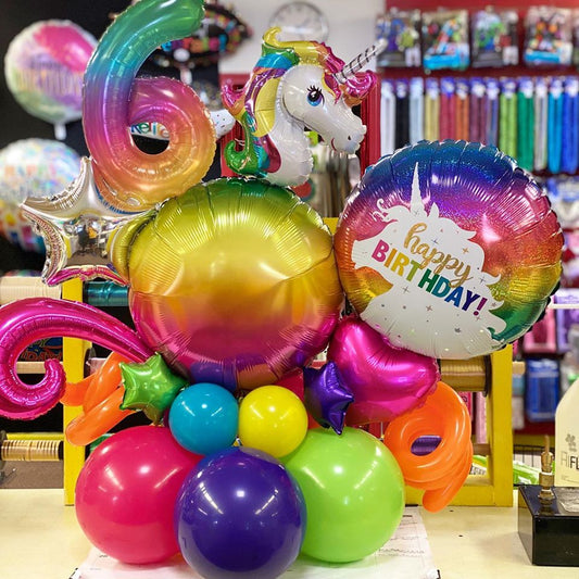 Rainbows Unicorn Happy Birthday - Mini Balloon Marquee - Let's Party! Event Decor & Party Supplies