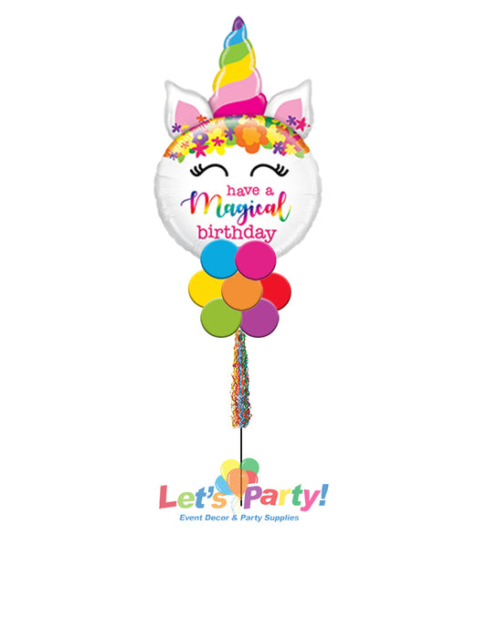Magical Birthday Unicorn - Yard Balloon Art - Let's Party! Event Decor & Party Supplies