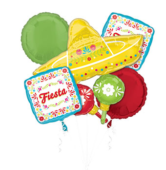 Fiesta Balloon Bouquet - Let's Party! Event Decor & Party Supplies