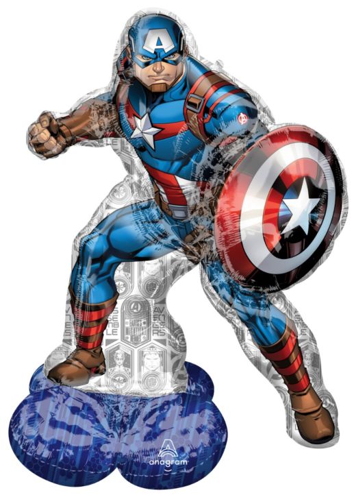 48" Airloonz Marvel Avengers Captain America - Let's Party! Event Decor & Party Supplies