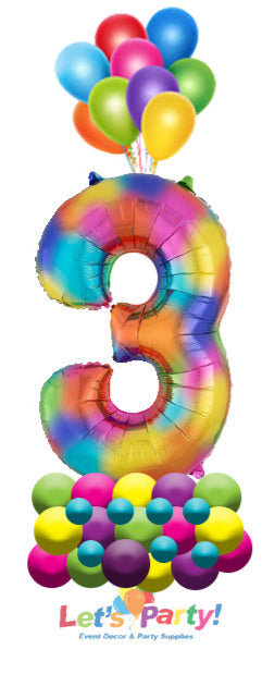 Single Digit - Birthday Balloon Display - Let's Party! Event Decor & Party Supplies
