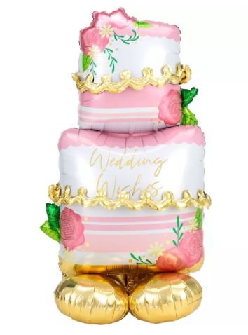 52" Airloonz Wedding Cake Balloon - Let's Party! Event Decor & Party Supplies
