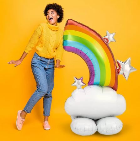 52" Airloonz Rainbow Balloon - Let's Party! Event Decor & Party Supplies