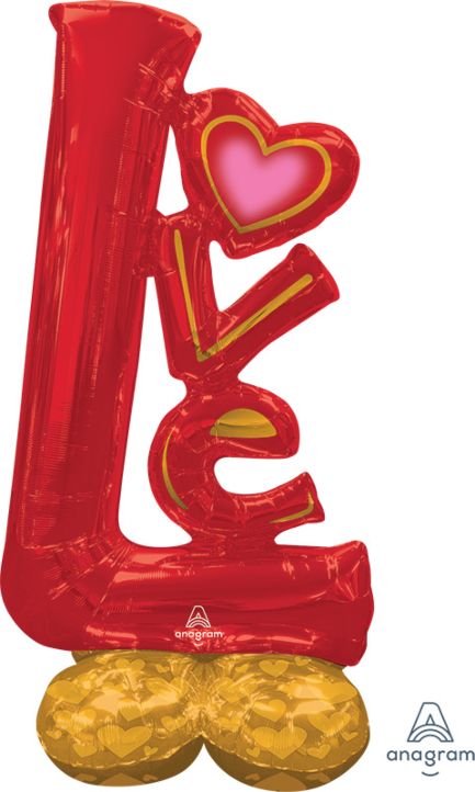 58" Big Love AirLoonz - Red - Let's Party! Event Decor & Party Supplies