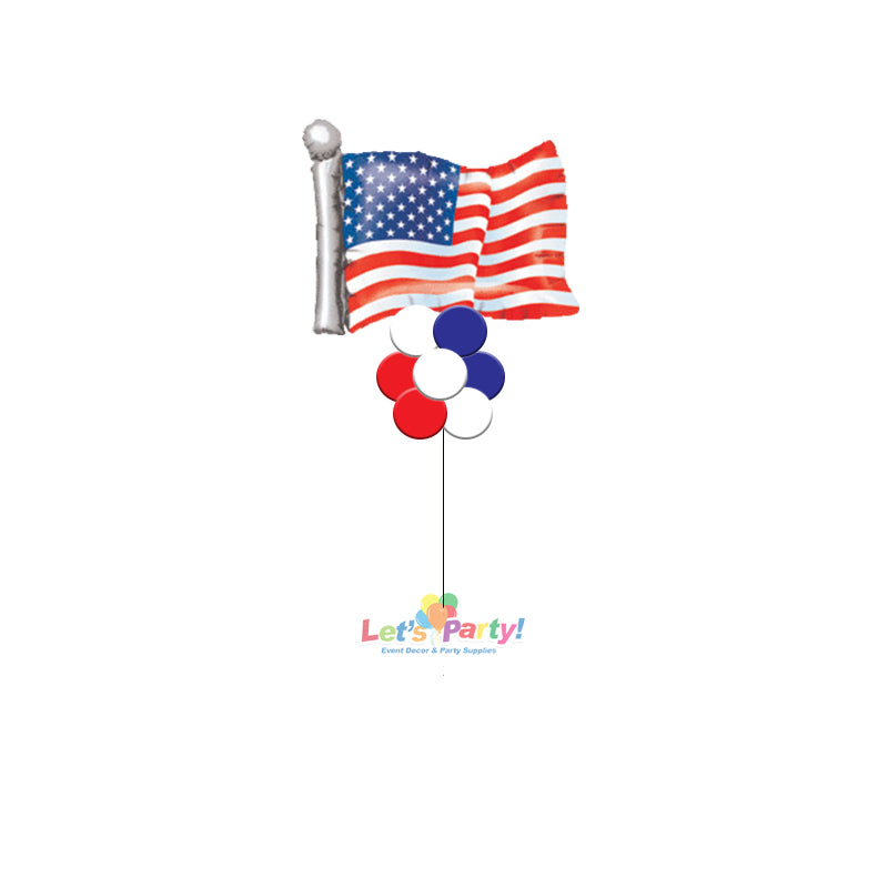 American Flag - Yard Balloon Art - Let's Party! Event Decor & Party Supplies