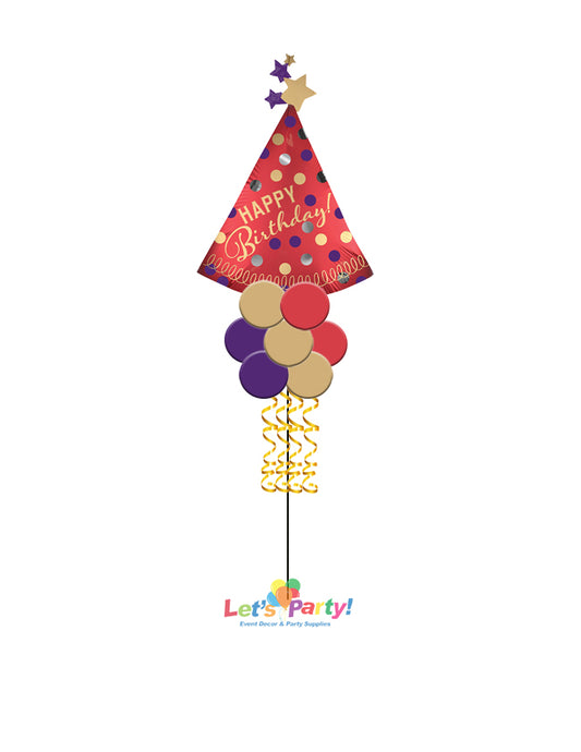 Happy Birthday Hat - Yard Balloon Art - Let's Party! Event Decor & Party Supplies