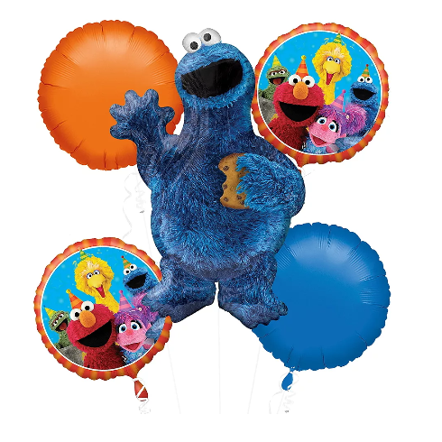 Cookie Monster Balloon Bouquet - Let's Party! Event Decor & Party Supplies