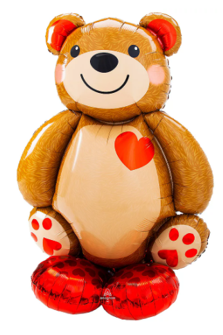 48" Airloonz Cuddly Teddy Bear Balloon - Let's Party! Event Decor & Party Supplies