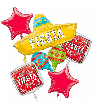 Fiesta Balloon Bouquet - Let's Party! Event Decor & Party Supplies