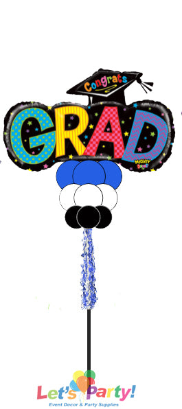 Congrats Grad - Yard Balloon Art - Let's Party! Event Decor & Party Supplies