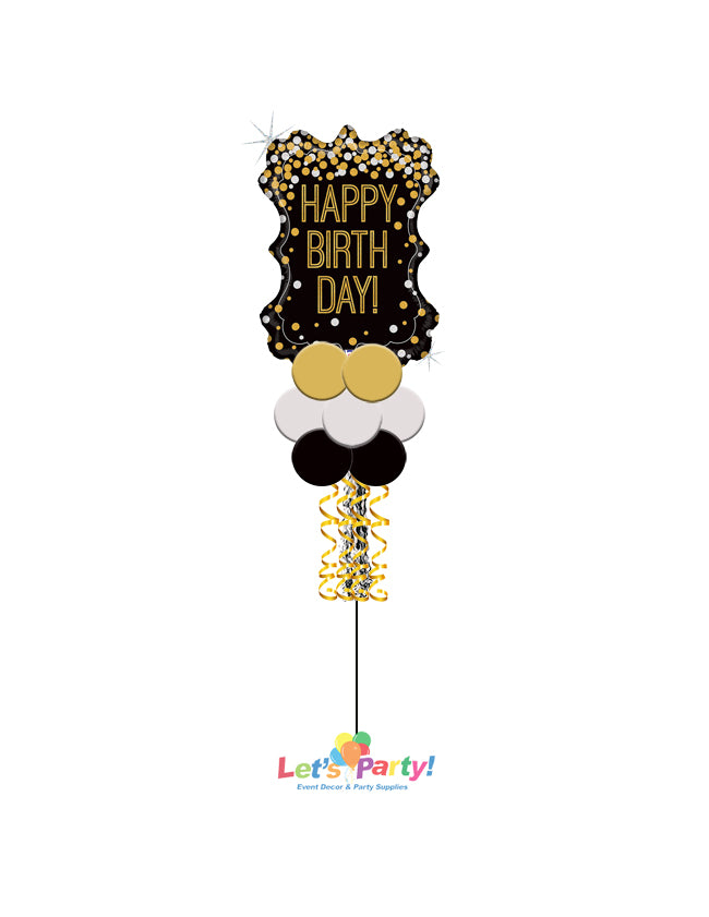 Happy Birthday Plaque - Yard Balloon Art - Let's Party! Event Decor & Party Supplies