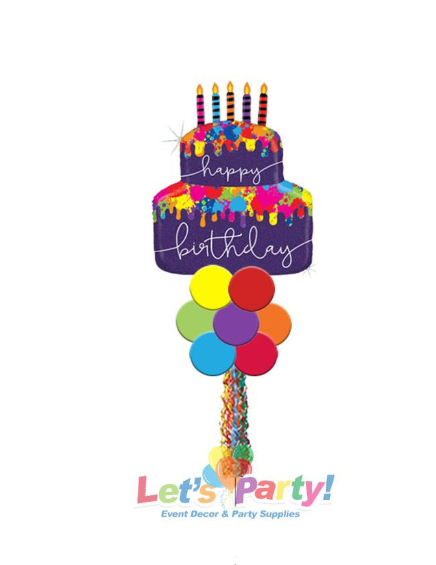 Birthday Cake - Yard Balloon Art - Let's Party! Event Decor & Party Supplies