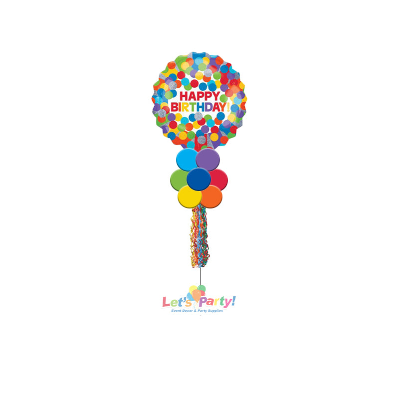 Happy Birthday Dots - Yard Balloon Art - Let's Party! Event Decor & Party Supplies