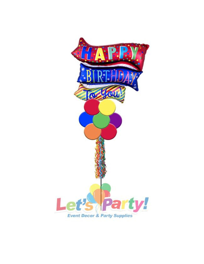 Happy Birthday To You Flag - Yard Balloon Art - Let's Party! Event Decor & Party Supplies