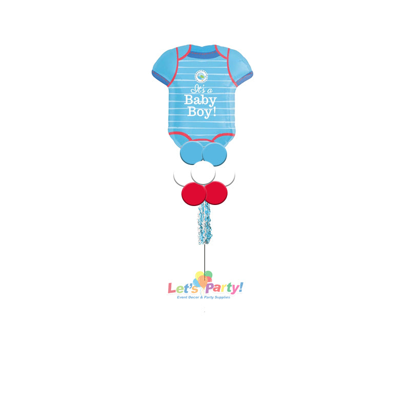 Baby Boy Onesie- Yard Balloon Art - Let's Party! Event Decor & Party Supplies
