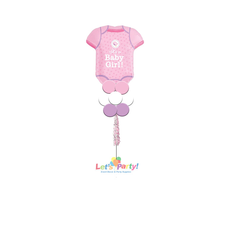 Baby Girl Onesie- Yard Balloon Art - Let's Party! Event Decor & Party Supplies