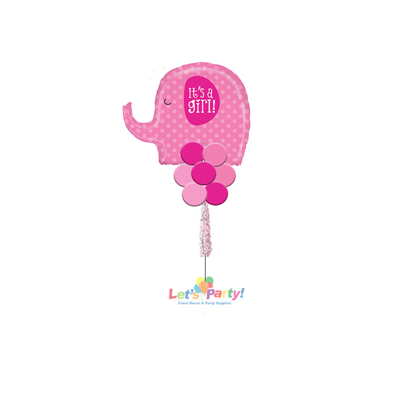Baby Girl Elephant - Yard Balloon Art - Let's Party! Event Decor & Party Supplies