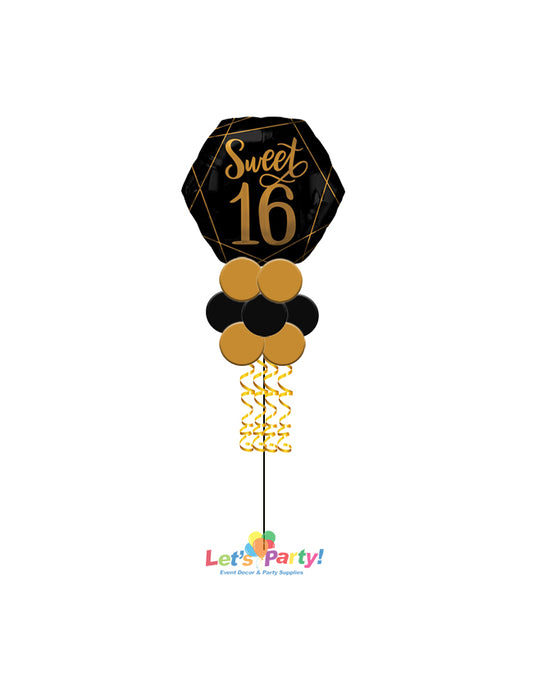 Sweet 16 Elegant - Yard Balloon Art - Let's Party! Event Decor & Party Supplies