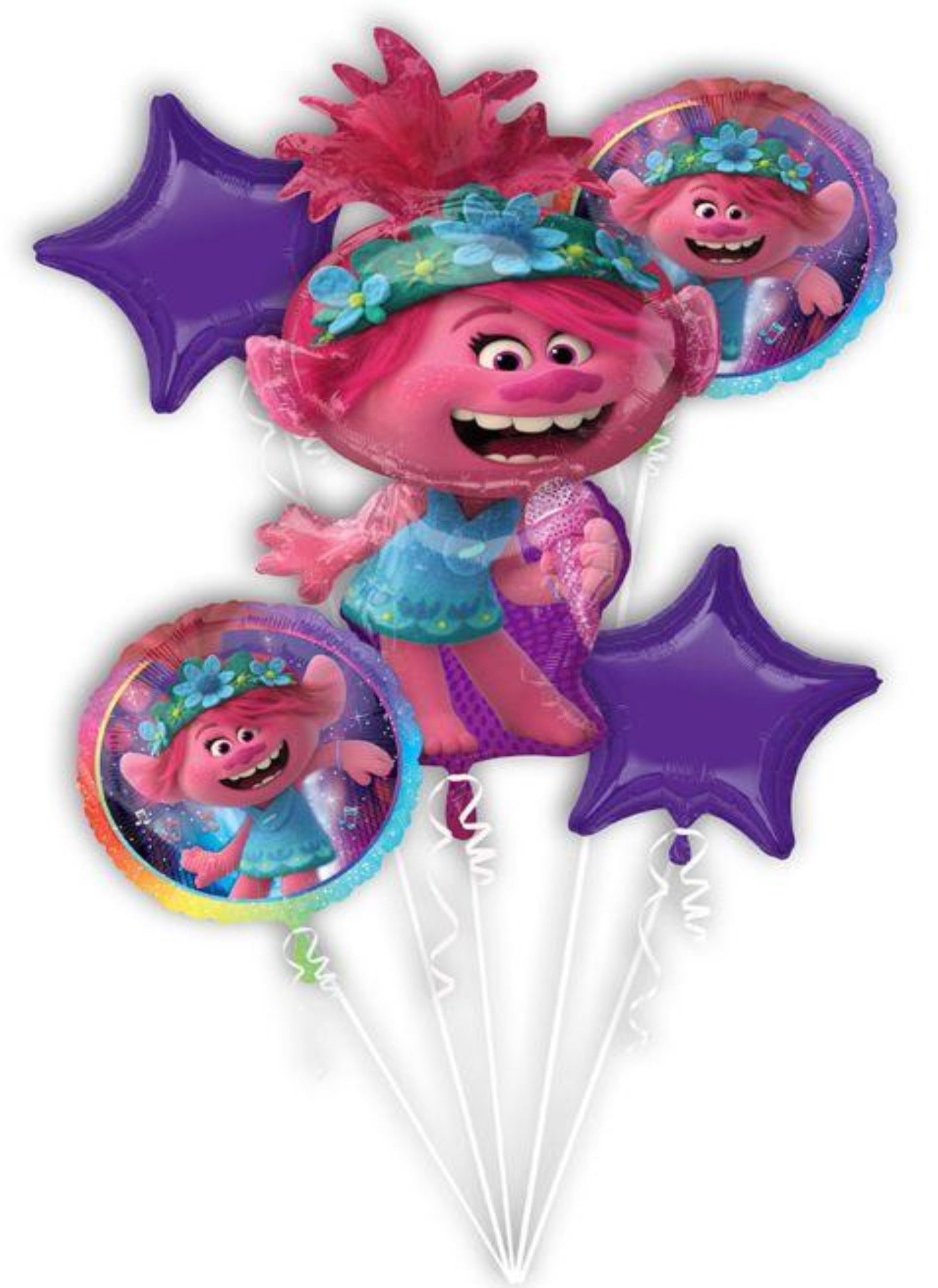 Trolls2 Balloon Bouquet - Let's Party! Event Decor & Party Supplies